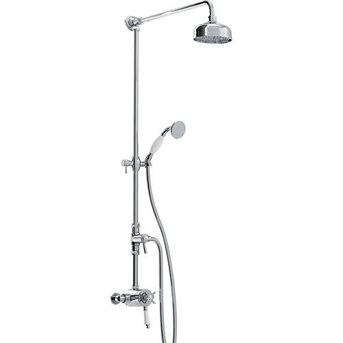 Additional image for Thermostatic Rigid Riser Kit With 2 Heads (Chrome).
