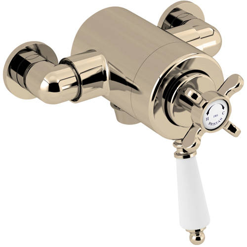 Additional image for Exposed Shower Valve With Dual Controls (1 Outlet, Gold).