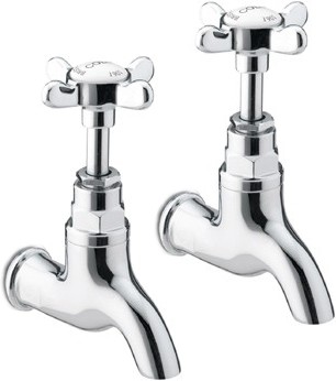 Additional image for Bib Taps (pair), Chrome Plated.
