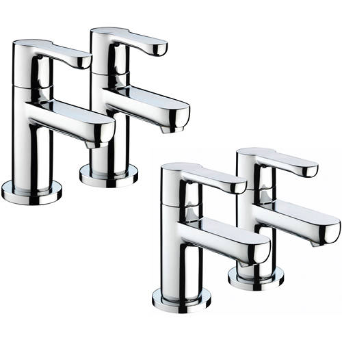 Additional image for Basin & Bath Tap Pack (Pairs, Chrome).