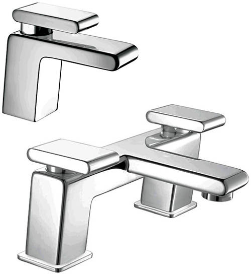 Additional image for Basin & Bath Filler Taps Pack (Chrome).