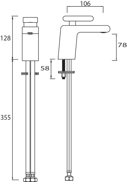 Additional image for Basin & Bath Filler Taps Pack (Chrome).