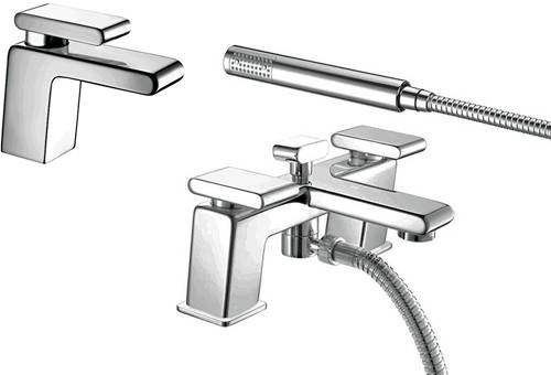 Additional image for Basin & Bath Shower Mixer Taps Pack (Chrome).