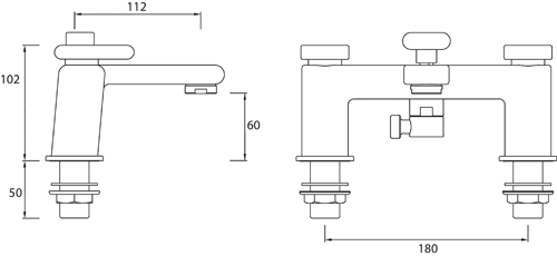 Additional image for Basin & Bath Shower Mixer Taps Pack (Chrome).