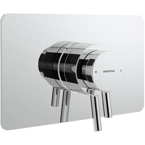Additional image for Concealed Dual Control Shower Valve With Back Plate (Chrome).