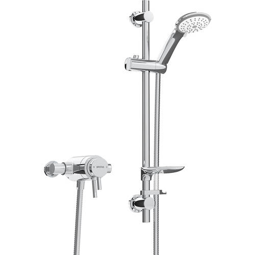Additional image for Exposed Dual Control Shower Valve With Slide Rail Kit (Chrome).