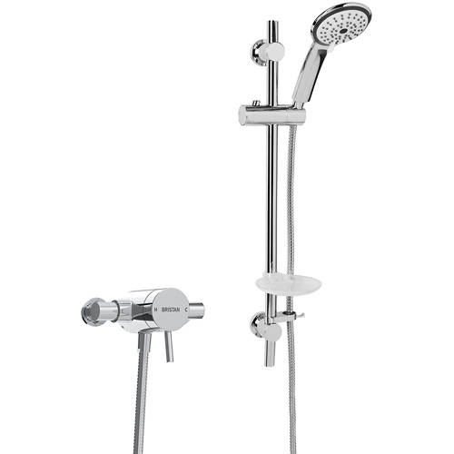 Additional image for Exposed Single Control Shower Valve With Slide Rail Kit (Chrome).