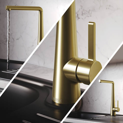 Additional image for Easyfit Mixer Kitchen Tap With Eco Start (Brushed Brass).