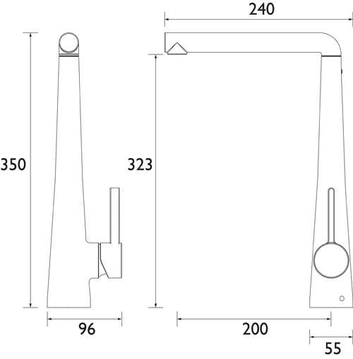 Additional image for Easyfit Mixer Kitchen Tap With Eco Start (Stainless Steel).