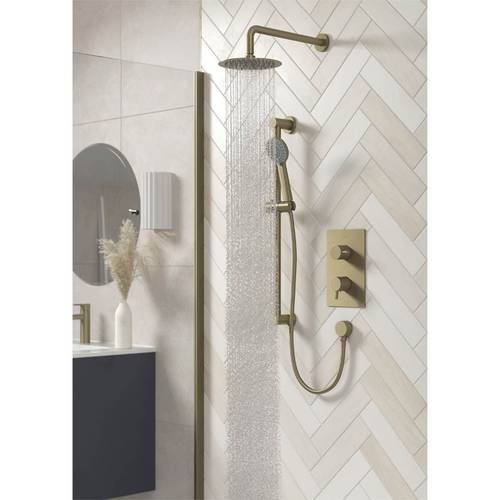 Additional image for Thermostatic Shower Package (Brushed Brass).