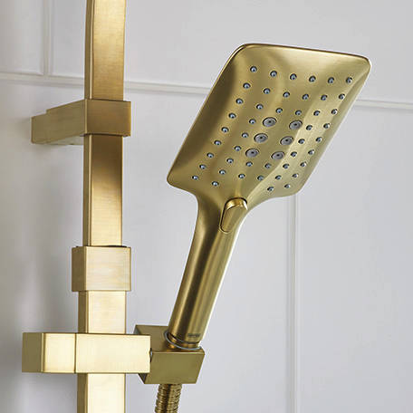 Additional image for Bar Thermostatic Shower Valve & Rigid Riser Kit (Br Brass).