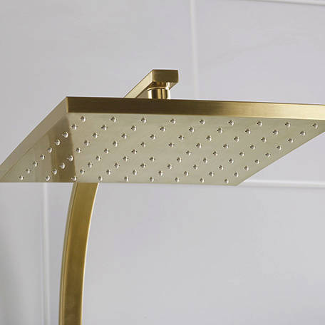 Additional image for Bar Thermostatic Shower Valve & Rigid Riser Kit (Br Brass).