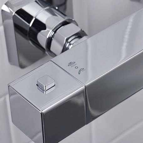 Additional image for Bar Thermostatic Shower Valve & Rigid Riser Kit (Chrome).