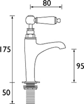 Additional image for High Neck Pillar Kitchen Taps (Chrome).