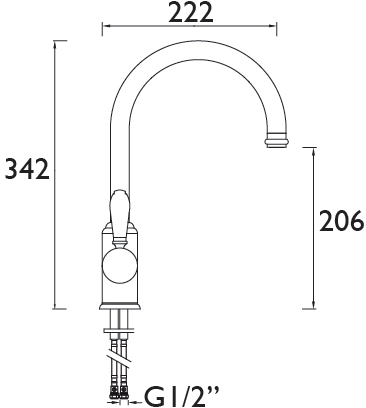 Additional image for Single Lever EasyFit Mixer Kitchen Taps (Chrome).