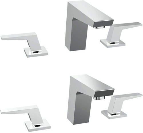 Additional image for 3 Hole Basin & Bath Filler Tap Pack (Chrome).