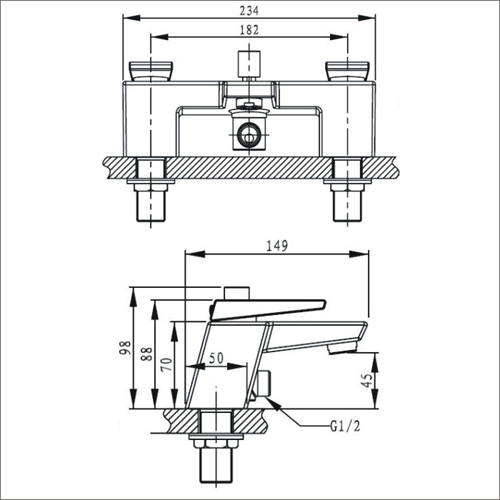 Additional image for 3 Hole Basin & Bath Shower Mixer Tap Pack (Chrome).