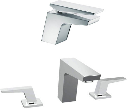 Additional image for Mono Basin & 3 Hole Bath Filler Tap Pack (Chrome).