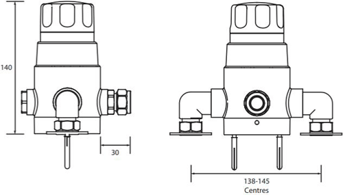 Additional image for Exposed Thermostatic Valve TMV3 (No Shut-Off).