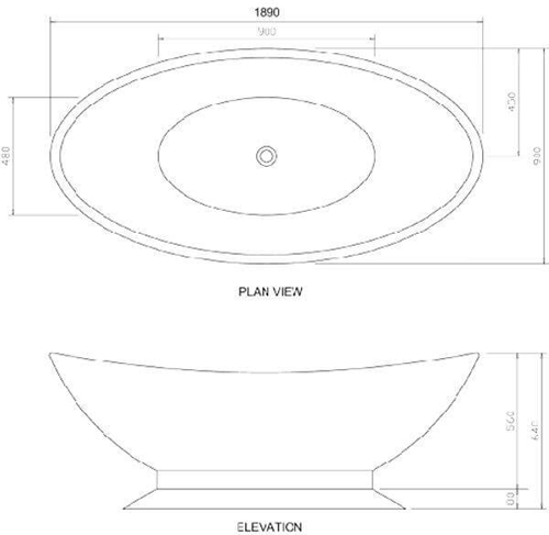 Additional image for Kurv Bath With Plinth 1890mm (Polished White).