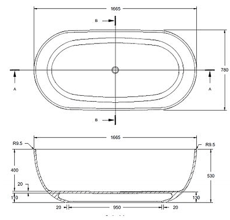 Additional image for Crea Bath 1665mm (Polished White).