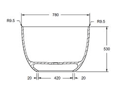 Additional image for Crea Bath 1665mm (Polished White).