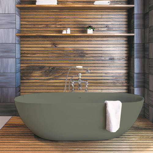 Additional image for Crea ColourKast Bath 1665mm (Khaki Green).