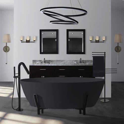 Additional image for Essex ColourKast Bath With Stand 1510mm (Gunmetal).