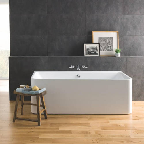 Additional image for Murali Back To Wall Bath 1720mm (Gloss White).