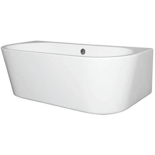 Additional image for Ancora Back To Wall Bath 1640mm (Gloss White).