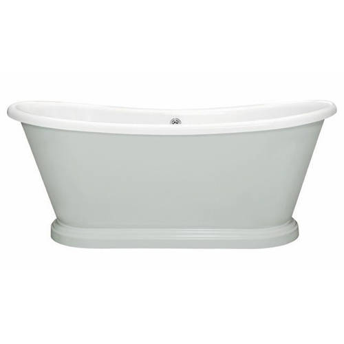 Additional image for Painted Acrylic Boat Bath 1580mm (White & Skylight).