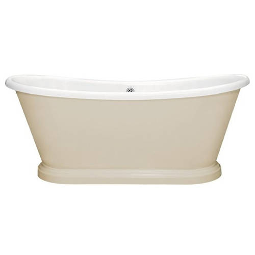 Additional image for Painted Acrylic Boat Bath 1580mm (White & Elephants Breath).