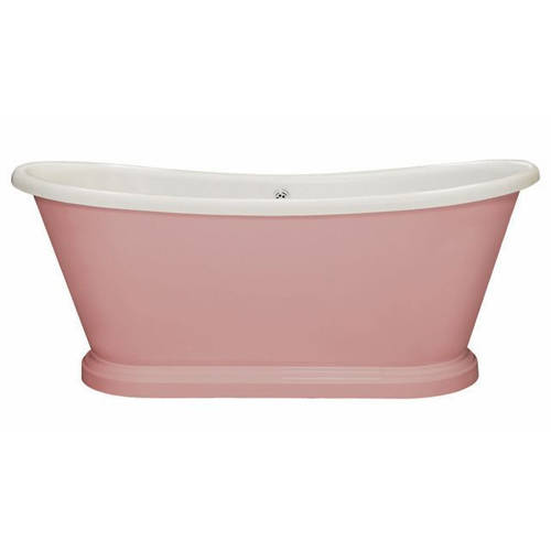 Additional image for Painted Acrylic Boat Bath 1580mm (White & Middleton Pink).