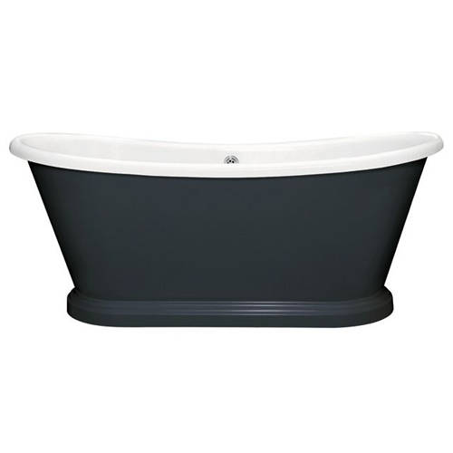 Additional image for Painted Acrylic Boat Bath 1580mm (White & Hague Blue).