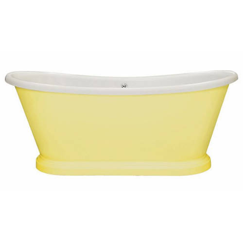 Additional image for Painted Acrylic Boat Bath 1700mm (White & Dayroom Yellow).
