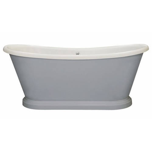 Additional image for Painted Acrylic Boat Bath 1700mm (White & Plummett).