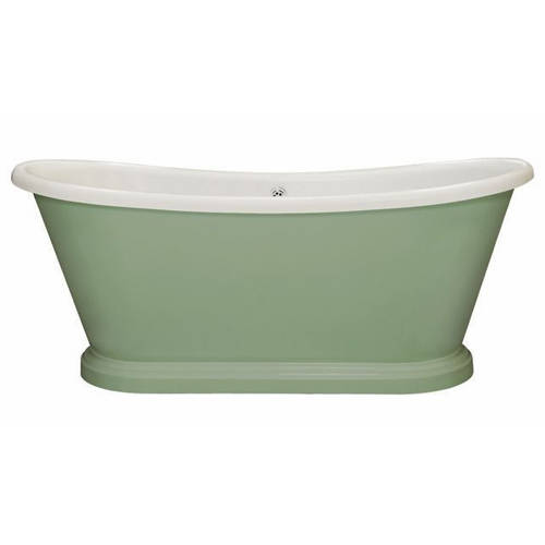 Additional image for Painted Acrylic Boat Bath 1700 (Wh & Breakfast Room Green).