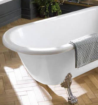 Additional image for Elmstead Double Ended Bath 1500mm With Feet Set 2 (White).
