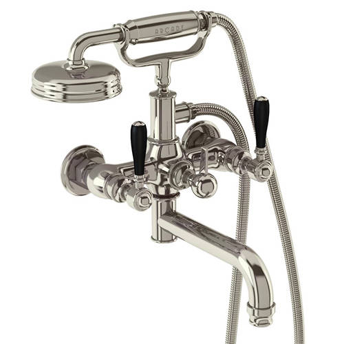 Additional image for Wall Mounted BSM Tap, Lever Handles (Nickel & Black).