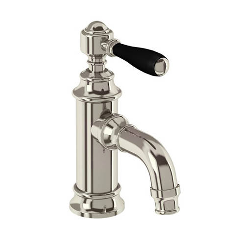 Additional image for Mini Basin Mixer Tap With Lever Handle (Nickel & Black).