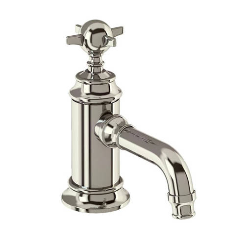 Additional image for Basin Mixer Tap With Crosshead Handle (Nickel).