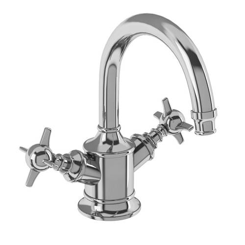 Additional image for Basin Mixer Tap With Crosshead Handles (Chrome).