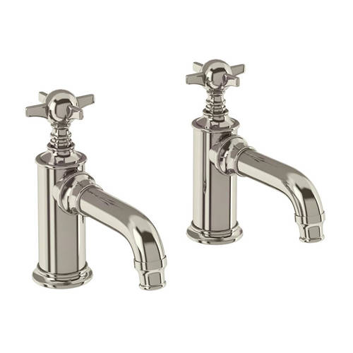 Additional image for Pillar Basin Taps With Crosshead Handles (Nickel).