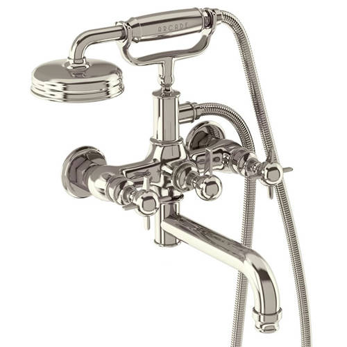 Additional image for Wall Mounted BSM Tap, X-Head Handles (Nickel).