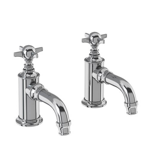 Additional image for Cloakroom Basin Taps With X-head Handles (Chrome).