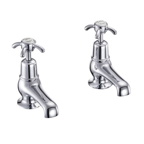 Additional image for Basin Taps 3" (Chrome & White).