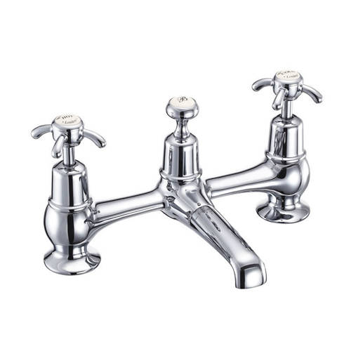 Additional image for 2 Hole Basin Mixer Tap With Waste (Chrome & Medici).