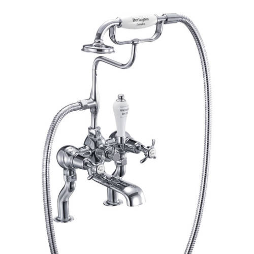 Additional image for Bath Shower Mixer Tap With Kit (Chrome & White).