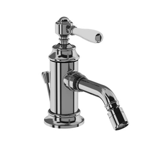 Additional image for Bidet Tap With Lever Handle & Waste (Chrome & White).