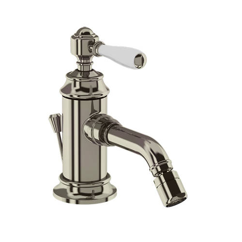 Additional image for Bidet Tap With Lever Handle & Waste (Nickel & White).